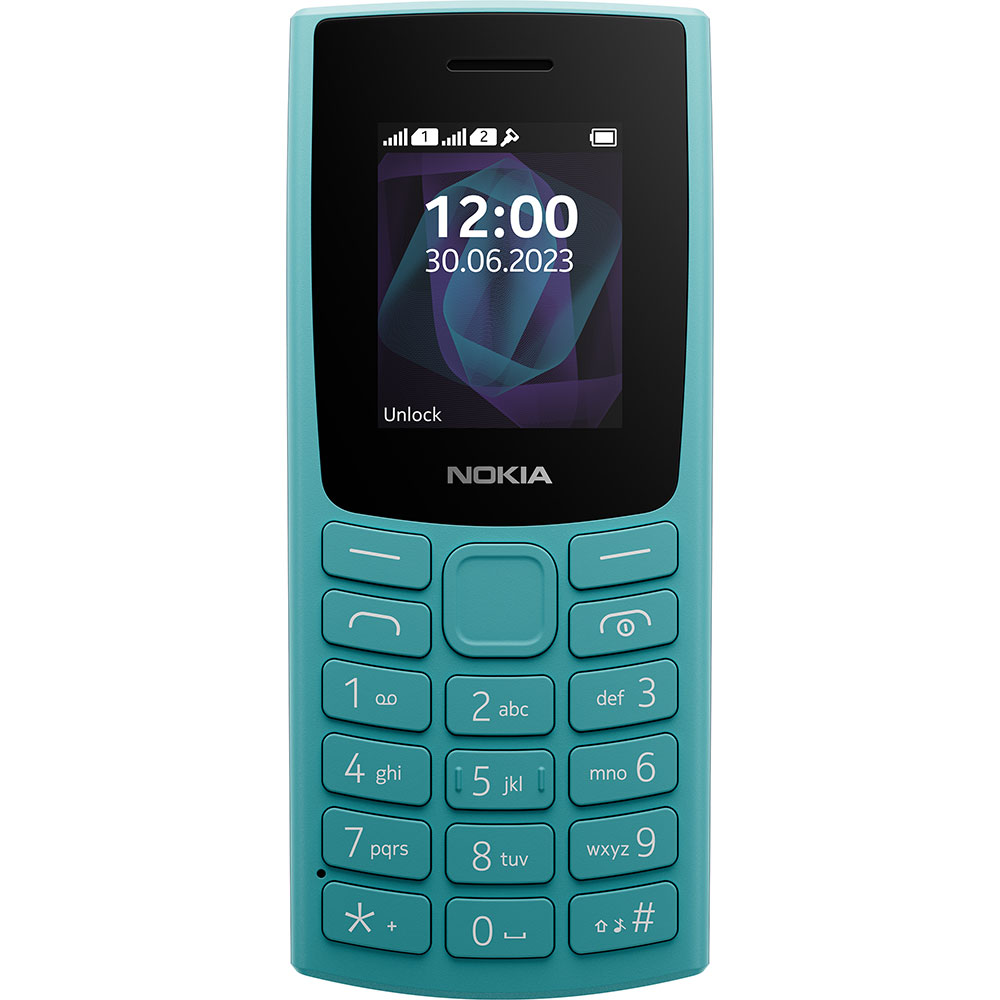 Мобільний телефон NOKIA 105 (2023) SS Cyan (1053373) Діагональ дисплея 1.8