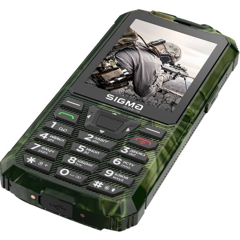 Зовнішній вигляд Мобільний телефон SIGMA X-treme PR68 Dual Sim Khaki (4827798122426)