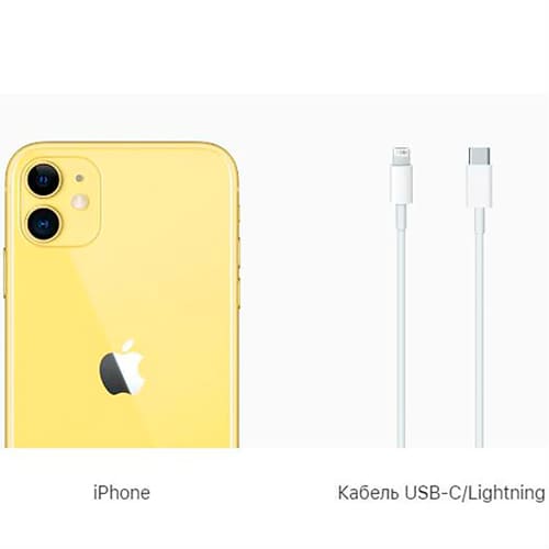 Внешний вид Смартфон BREEZY APPLE iPhone 11 128GB Yellow (REF A) (2AMWM42)