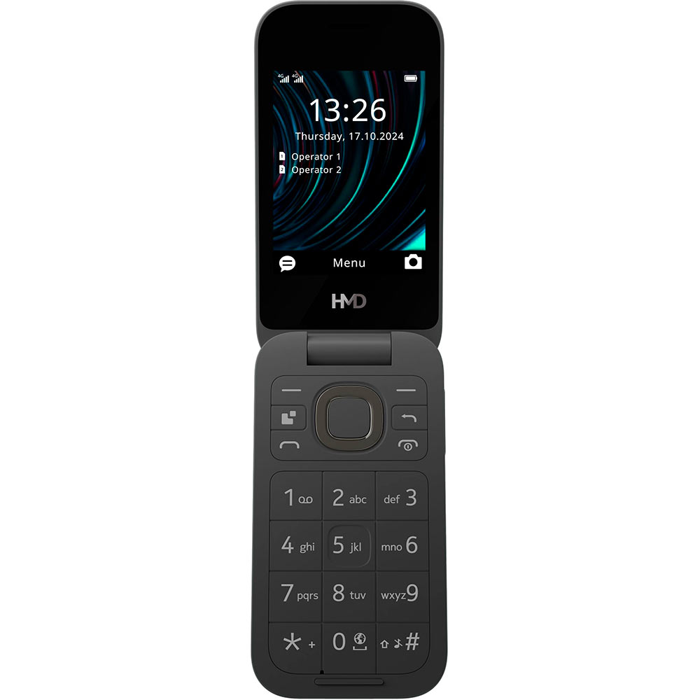 Покупка Мобільний телефон HMD 2660 FLIP TA-1711 Dual Sim Black (1GF033CPH1C01)