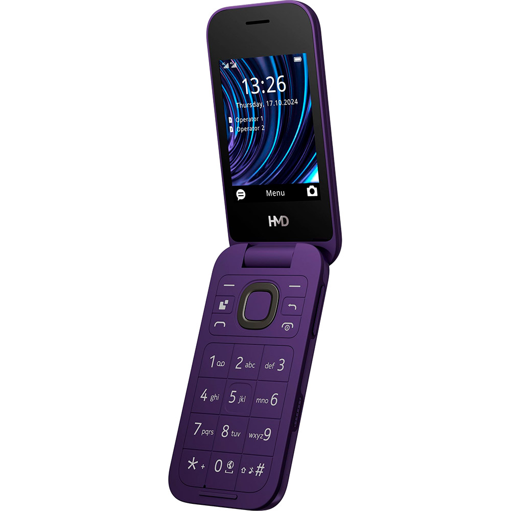 Мобільний телефон HMD 2660 FLIP TA-1711 Dual Sim Violet (1GF033CPF1C01) Матриця TFT