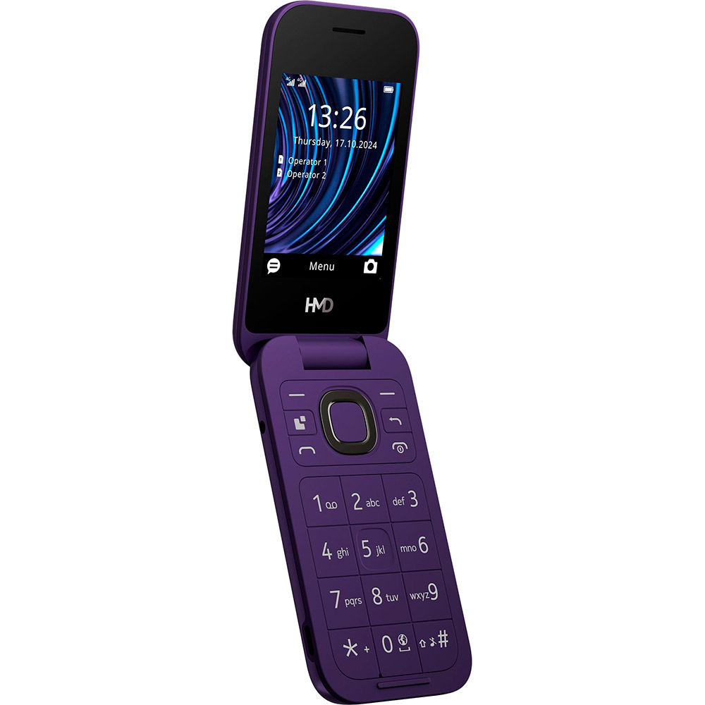 Мобільний телефон HMD 2660 FLIP TA-1711 Dual Sim Violet (1GF033CPF1C01) Діагональ дисплея 2.8