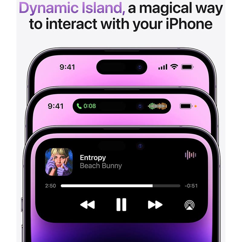 Зовнішній вигляд Смартфон BREEZY Apple iPhone 14 Pro Max 1TB e-SIM Deep Purple (REF A) (2AMQ953)