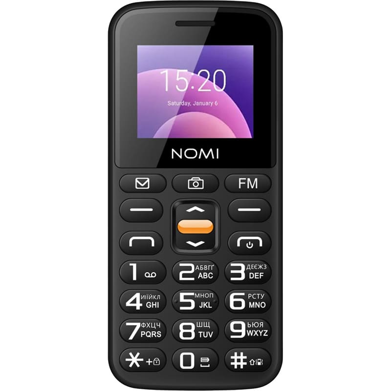 Мобільний телефон NOMI i1820 Dual Sim Black Діагональ дисплея 1.77