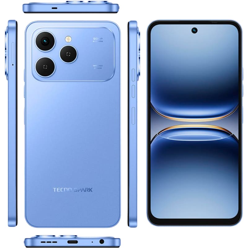 Смартфон TECNO Spark 40 KM5n 8/256GB Dual Sim Mirage Blue (4894947091582) В интернет магазине Смартфон TECNO Spark 40 KM5n 8/256GB Dual Sim Mirage Blue (4894947091582)