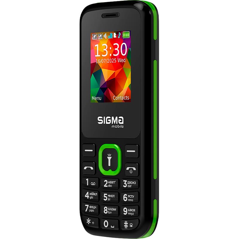 Мобільний телефон SIGMA X-style 171 MINI Dual Sim Black/Green (4827798813720) Діагональ дисплея 1.77