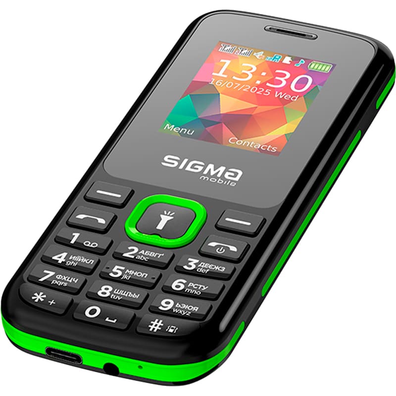 Мобільний телефон SIGMA X-style 171 MINI Dual Sim Black/Green (4827798813720) Матриця TFT