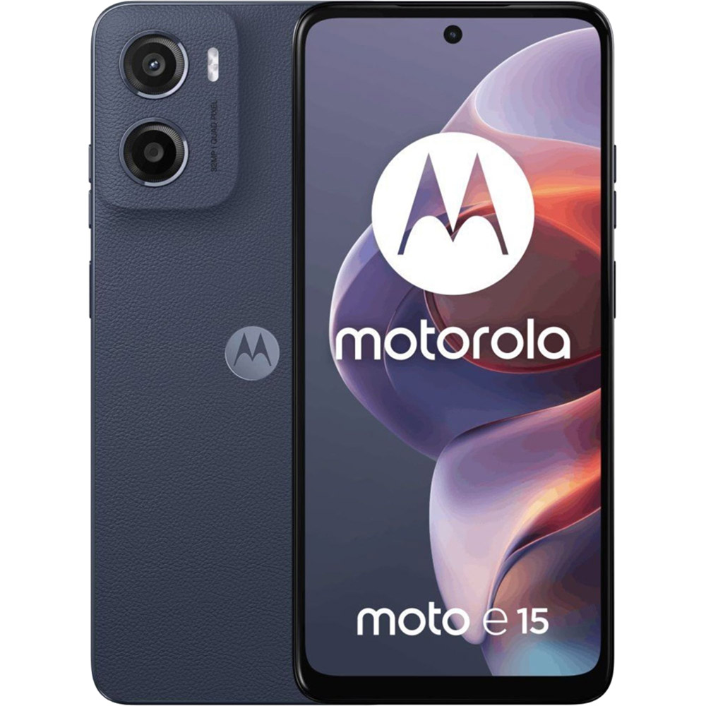 Смартфон MOTOROLA Moto E15 2/64GB Denim Blue (840023295997)