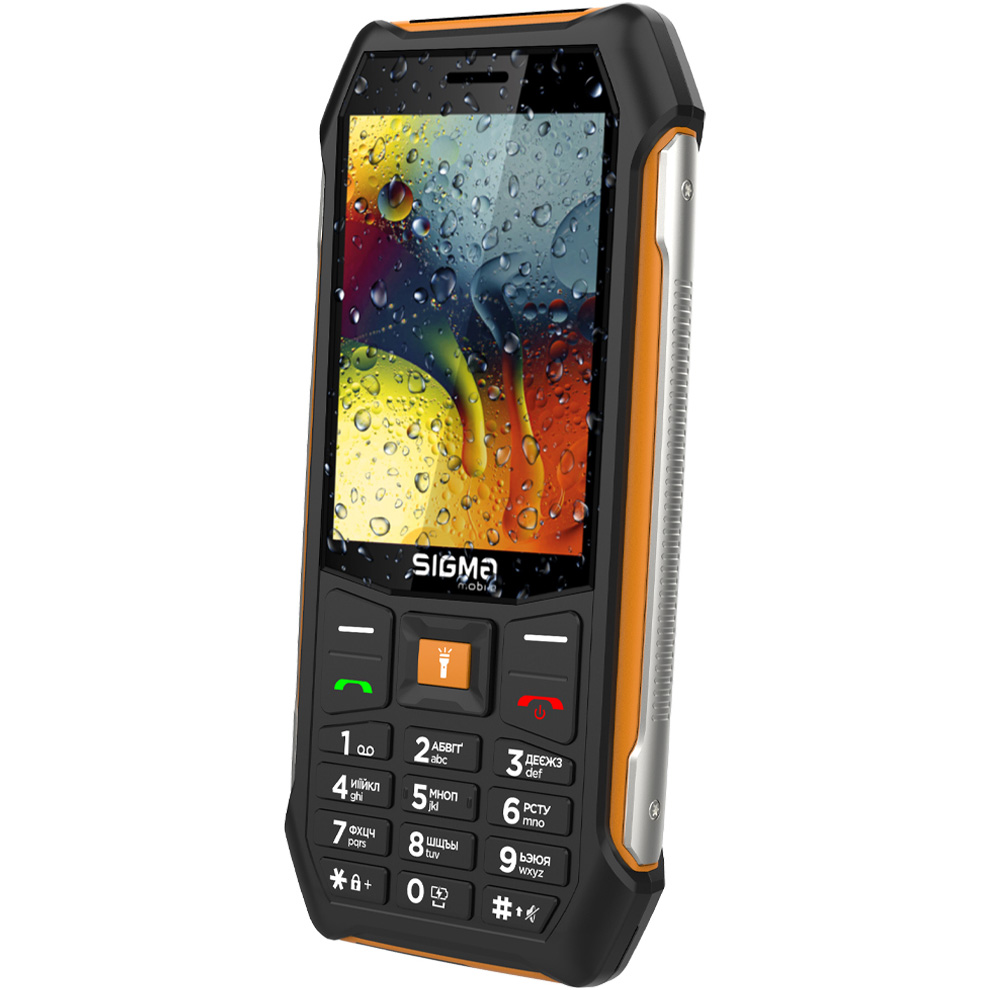 Мобильный телефон SIGMA X-style 323 RAIN IP54 Black-Orange (4827798885727) Диагональ дисплея 3.2