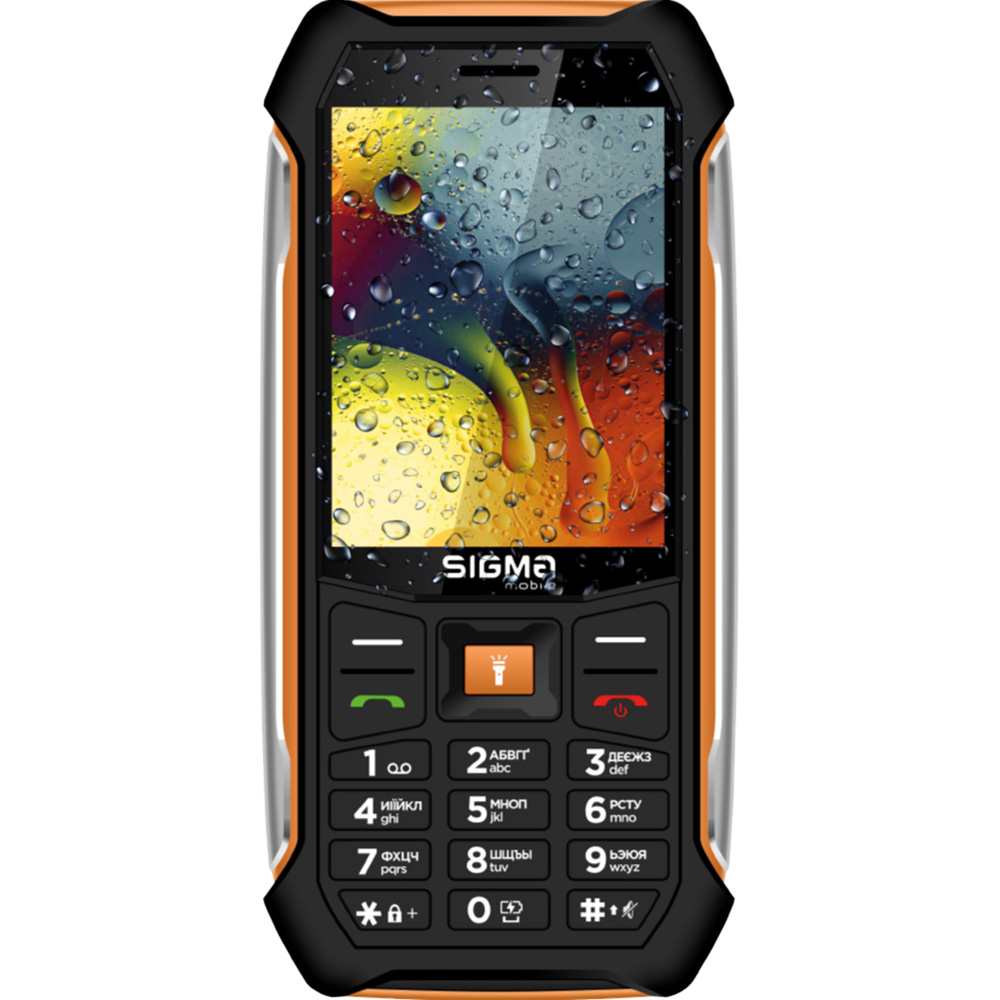 Мобильный телефон SIGMA X-style 323 RAIN IP54 Black-Orange (4827798885727)