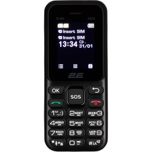 Мобільний телефон 2E S180 2024 DualSim Black (694743653885)