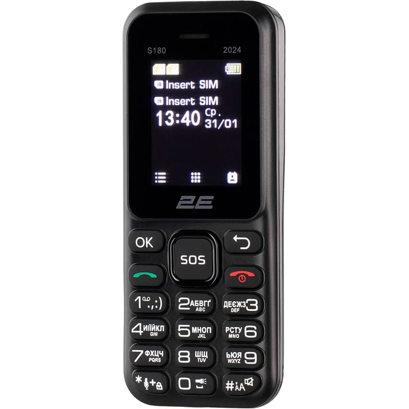 Фото 3 Мобільний телефон 2E S180 2024 DualSim Black (694743653885)