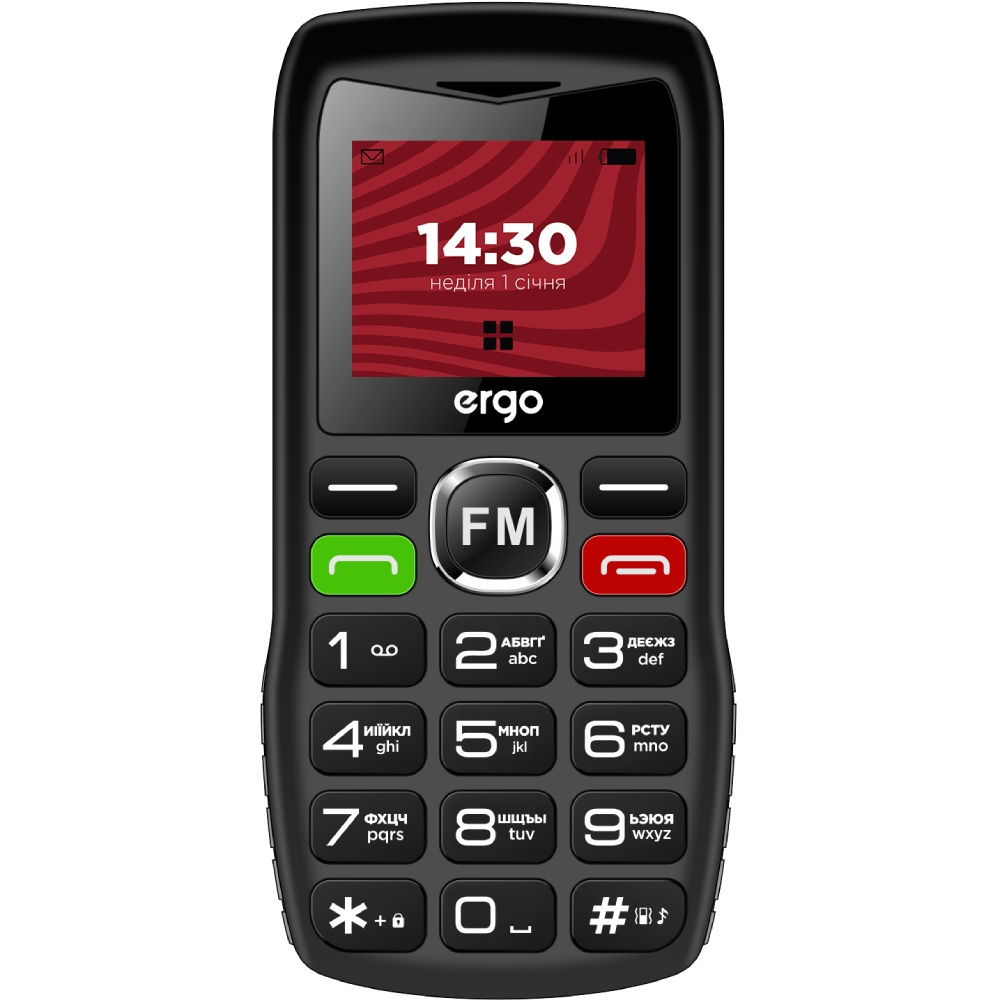 Мобільний телефон ERGO R182 Dual Sim Black