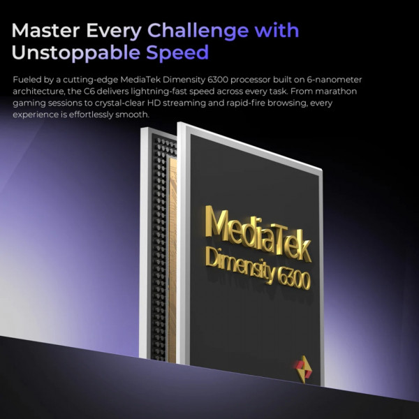 Смартфон OUKITEL C6 5G 12/512GB Purple (C6_5G_12_512_PL) Оперативна пам'ять, Гб 12