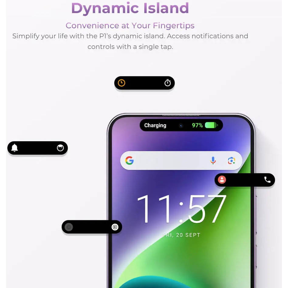 Смартфон OUKITEL P1 8/256GB purple (P1_PL) Матрица AMOLED