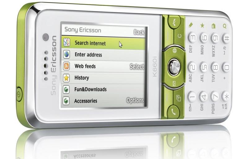 Мобильный телефон SONY ERICSSON K660i (lime on white)