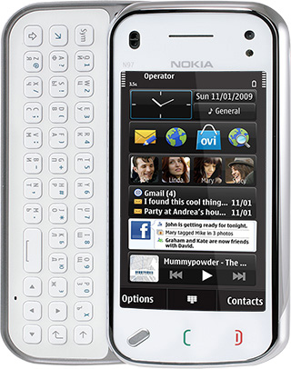 Смартфон NOKIA N97 mini (white) Встроенная память, Гб 8