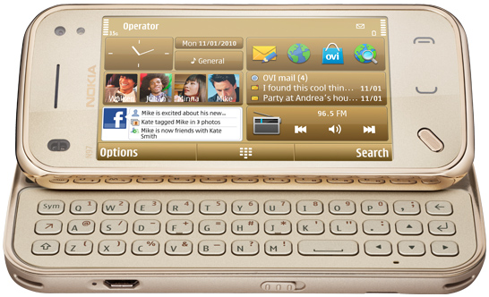 Смартфон NOKIA N97 mini (Gold Edition) Диагональ дисплея 3.5