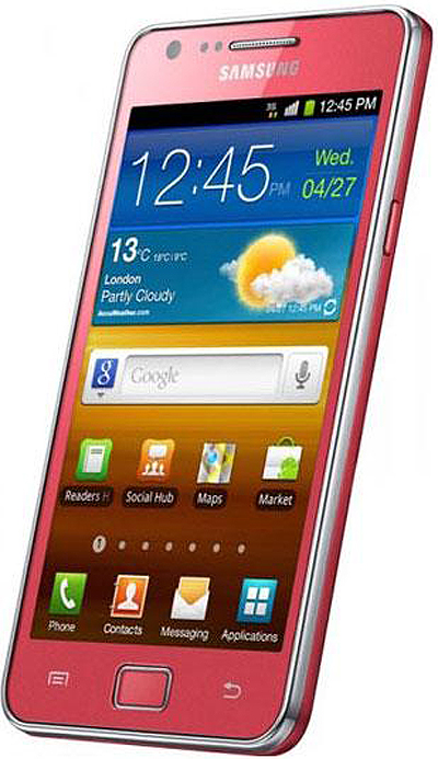 Смартфон SAMSUNG GT-I9100 OIA Galaxy S2 (coral pink) Диагональ дисплея 4