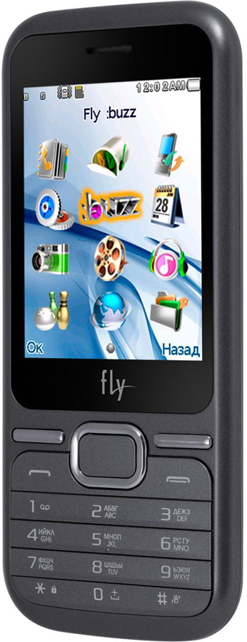 Мобильный телефон FLY DS125 Dual Sim (dark grey) Диагональ дисплея 2.6