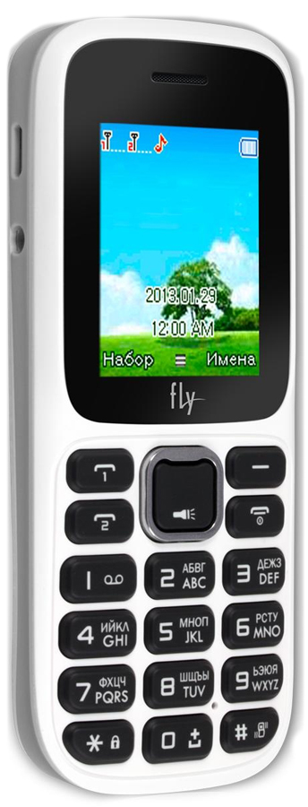 Мобільний телефон FLY DS106 Dual Sim (white) Діагональ дисплея 1.7