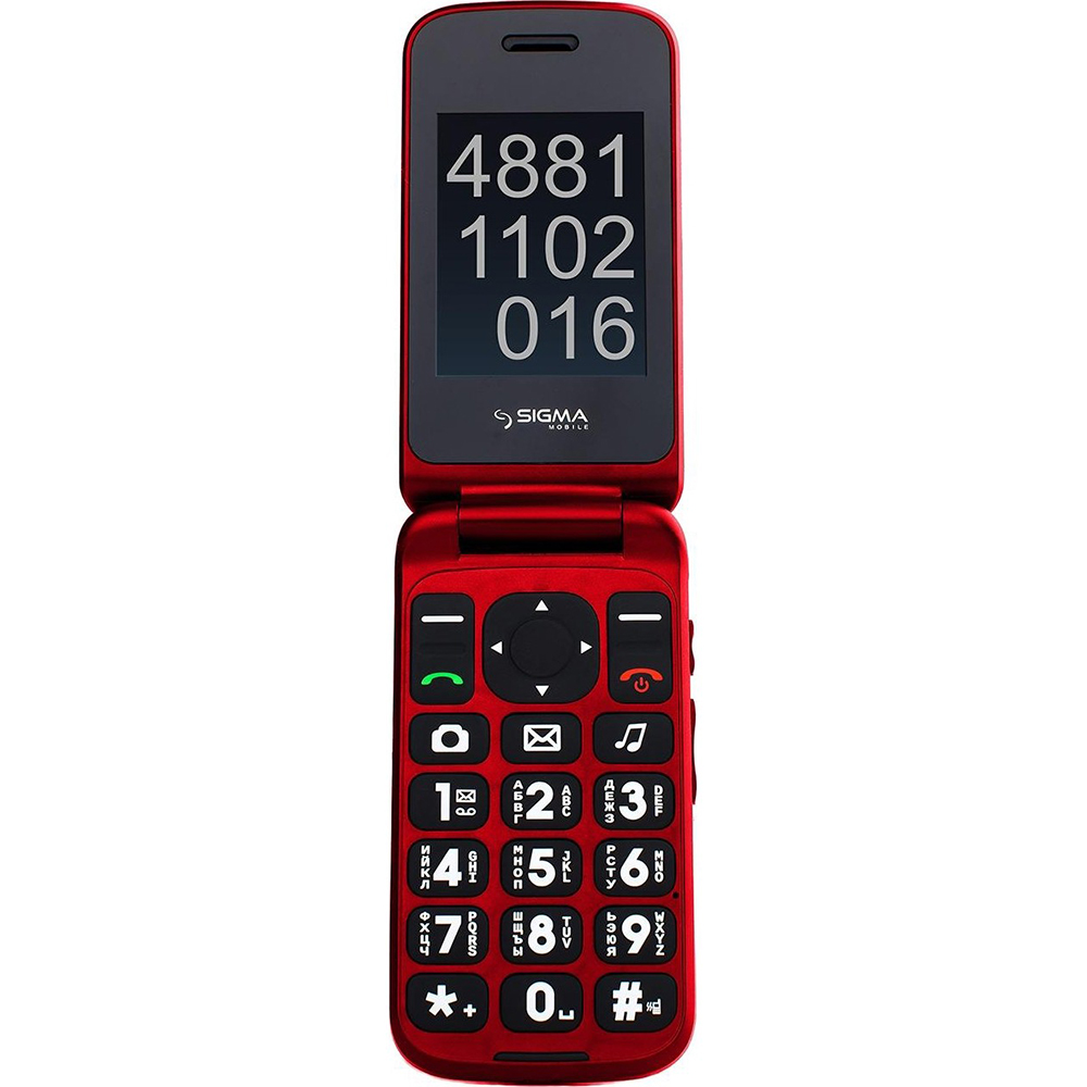 Мобільний телефон SIGMA Comfort 50 Shell DUO Black-Red Акумулятор 800