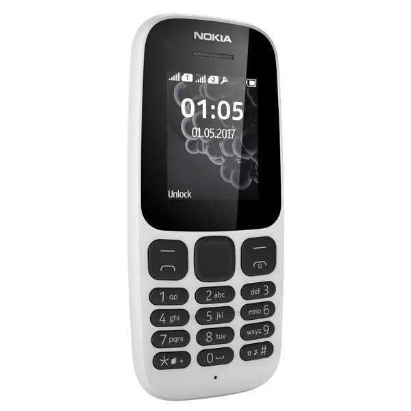 Мобильный телефон NOKIA 105 Single Sim New White Матрица TFT