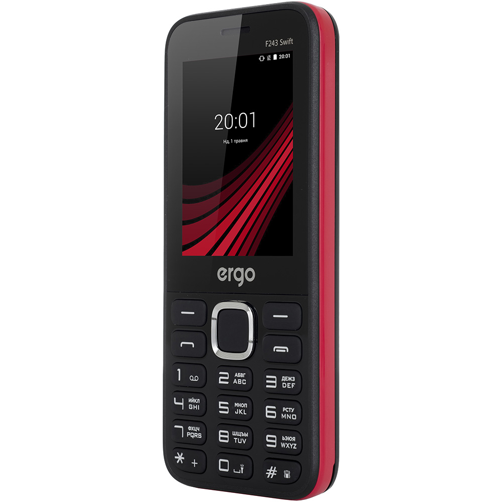 Внешний вид Мобильный телефон ERGO F243 Swift Dual Sim Black