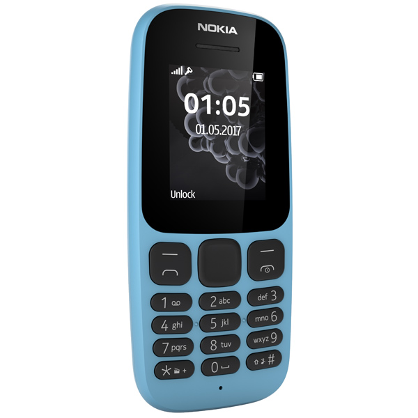 Мобильный телефон NOKIA 105 Single Sim New Blue Матрица TFT