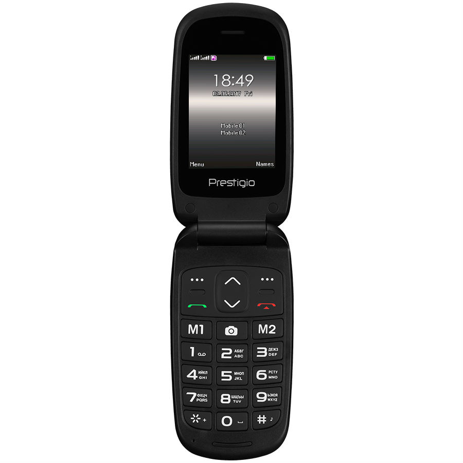 Мобільний телефон PRESTIGIO 1242DS Black (GraceB1)