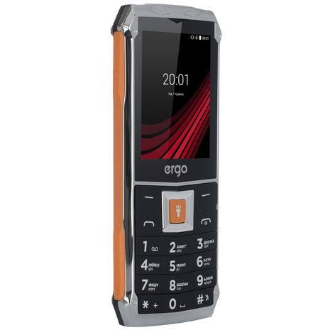 Мобільний телефон ERGO F246 Shield Dual Sim Black/Orange Акумулятор 1150