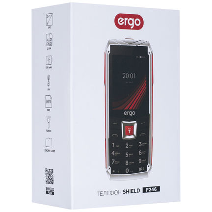 Замовити Мобільний телефон ERGO F246 Shield Dual Sim Black/Orange