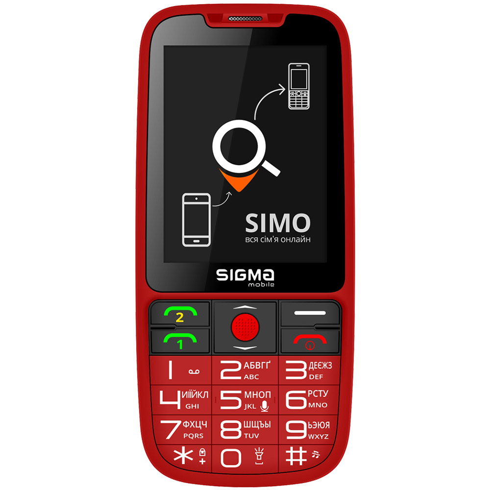 Мобильный телефон SIGMA Comfort 50 Elegance3 SIMO ASSISTAN red  в .