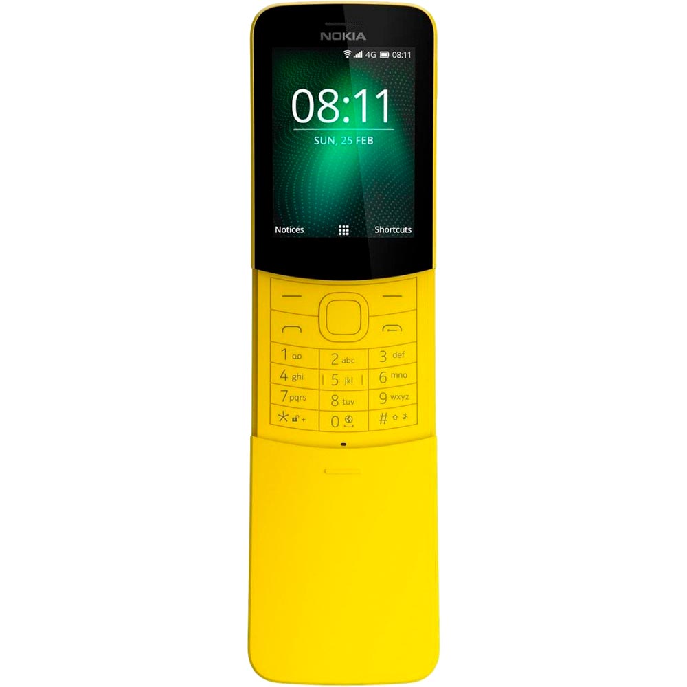 Мобильный телефон NOKIA 8110 4G Dual SIM Yellow (16ARGY01A02) купить в  Киеве ➦ лучшая цена в Фокстрот по всей Украине: Харьков, Днепр, Одесса,  Николаев, Запорожье