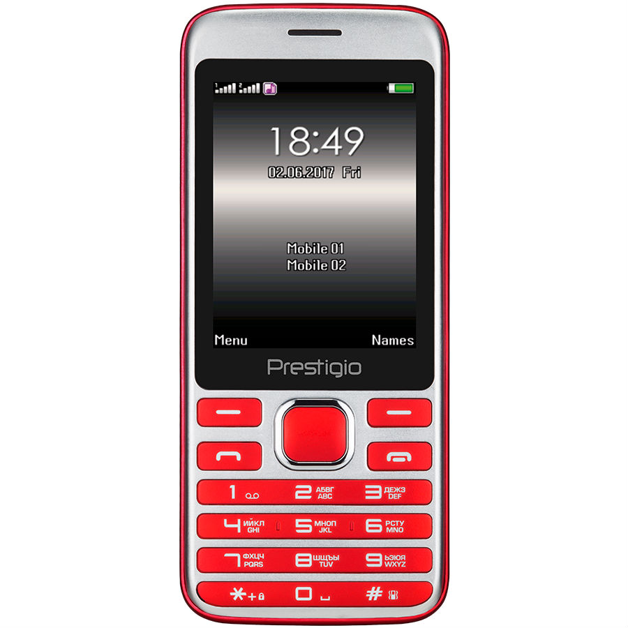 

Мобильный телефон PRESTIGIO PFP1281 Grace A1 Red, PFP1281 Grace A1 Red