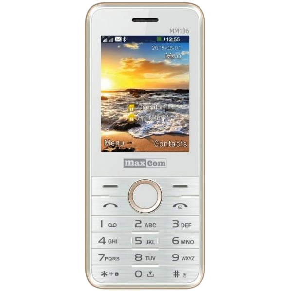 

Мобильный телефон MAXCOM MM136 White-Gold, MM136 White-Gold