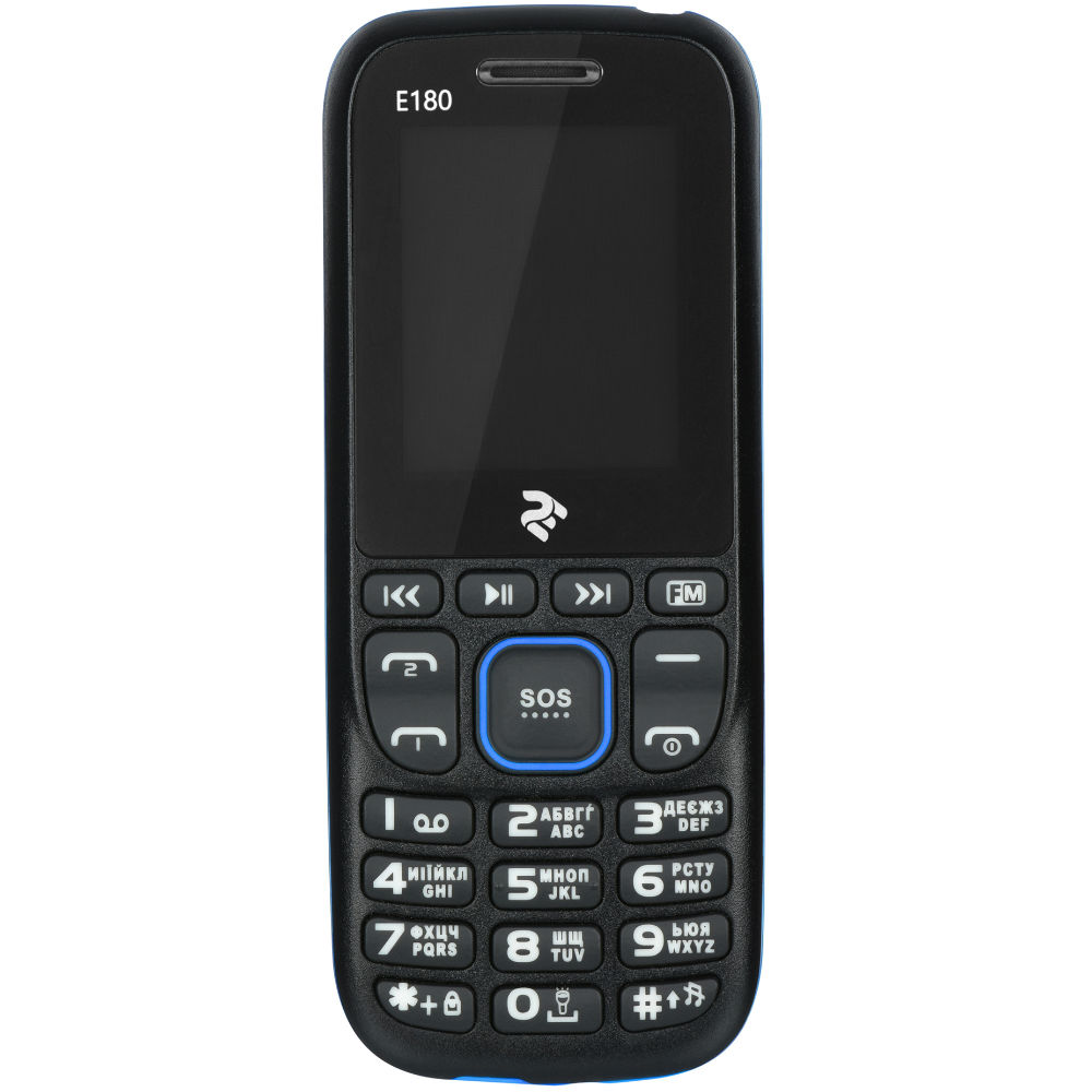 Мобільний телефон 2E E180 DualSim Black-Blue (708744071163)