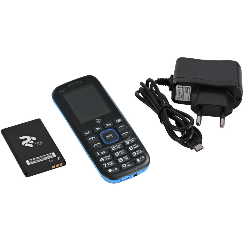 Покупка Мобільний телефон 2E E180 DualSim Black-Blue (708744071163)