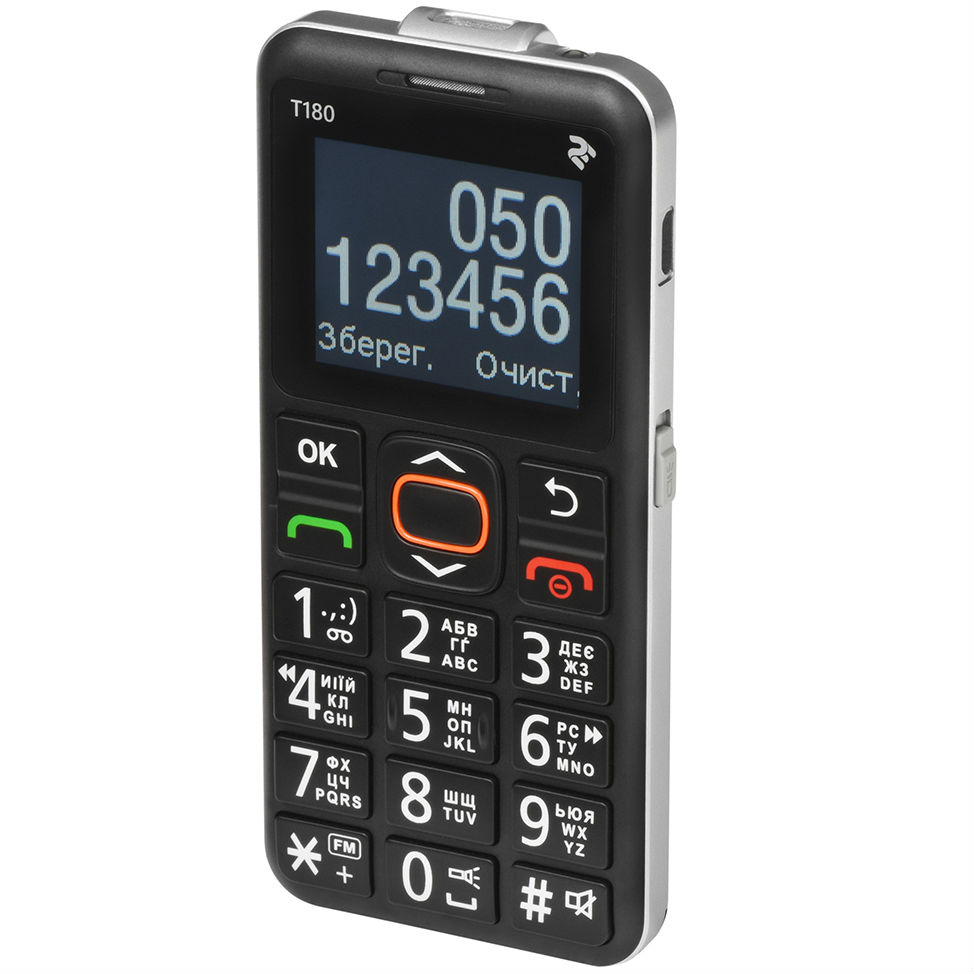 Мобильный телефон 2E T180 SingleSim Black (708744071125) Диагональ дисплея 1.77