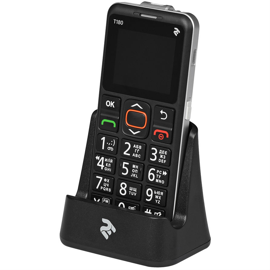 Фото Мобильный телефон 2E T180 SingleSim Black (708744071125)