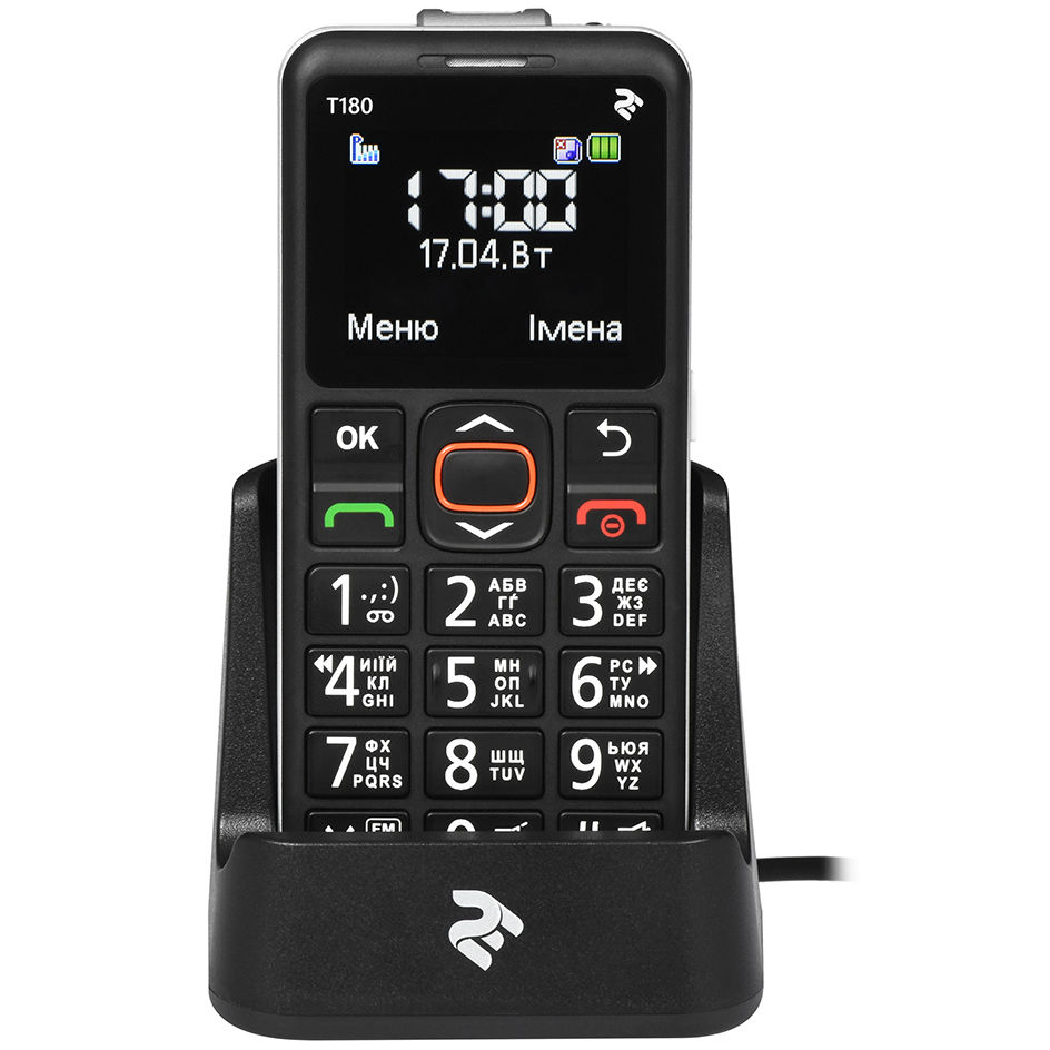 Замовити Мобільний телефон 2E T180 SingleSim Black (708744071125)