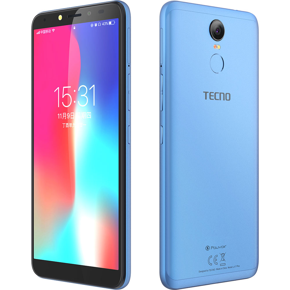 Смартфон TECNO Pouvoir 2 Pro (LA7 pro) DUALSIM City Blue Діагональ дисплея 5.99