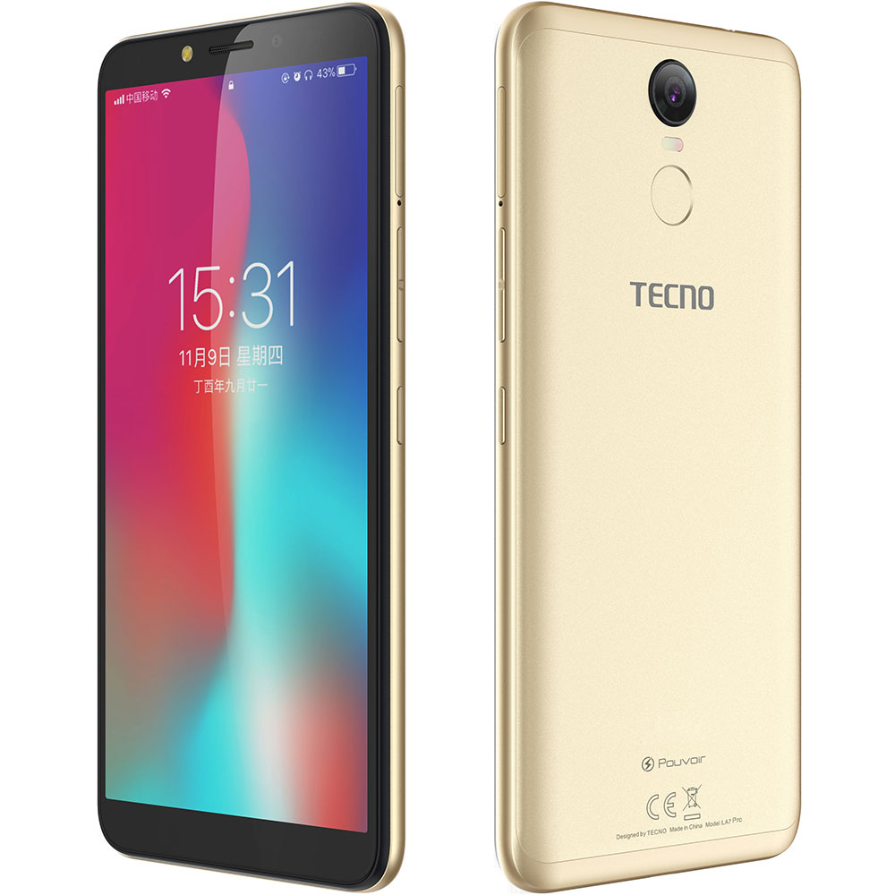 Смартфон TECNO Pouvoir 2 Pro (LA7 pro) DUALSIM Champagne Gold Диагональ дисплея 5.99