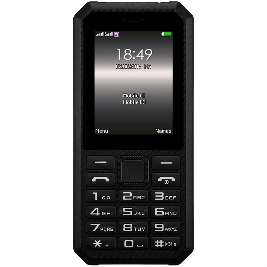 Мобільний телефон PRESTIGIO 1244DS Black (Muze F1)