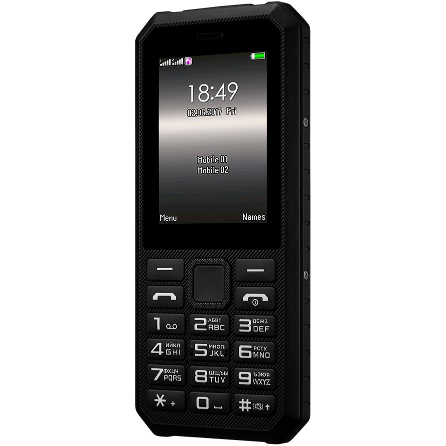 Мобільний телефон PRESTIGIO 1244DS Black (Muze F1) Діагональ дисплея 2.4