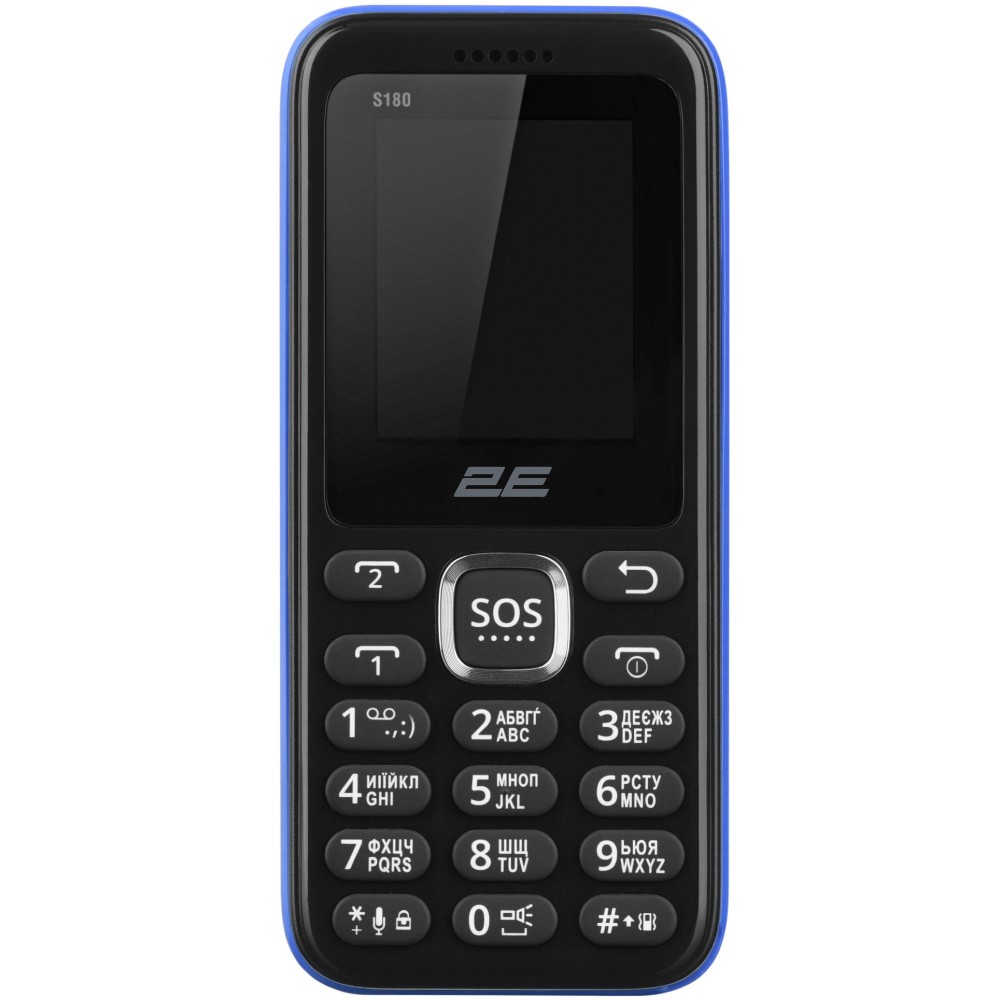 Мобильный телефон 2E S180 DUALSIM Blue Диагональ дисплея 1.77