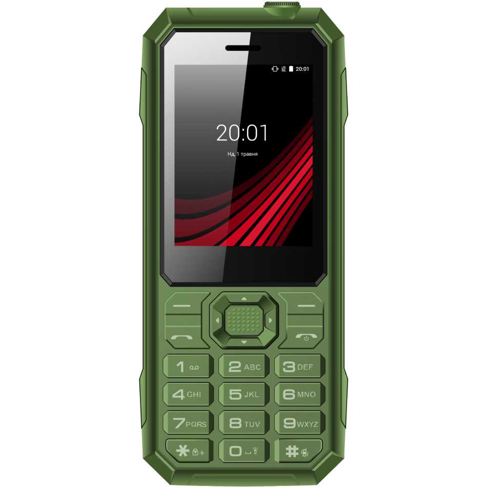 Мобільний телефон ERGO F248 Defender Dual Sim Green