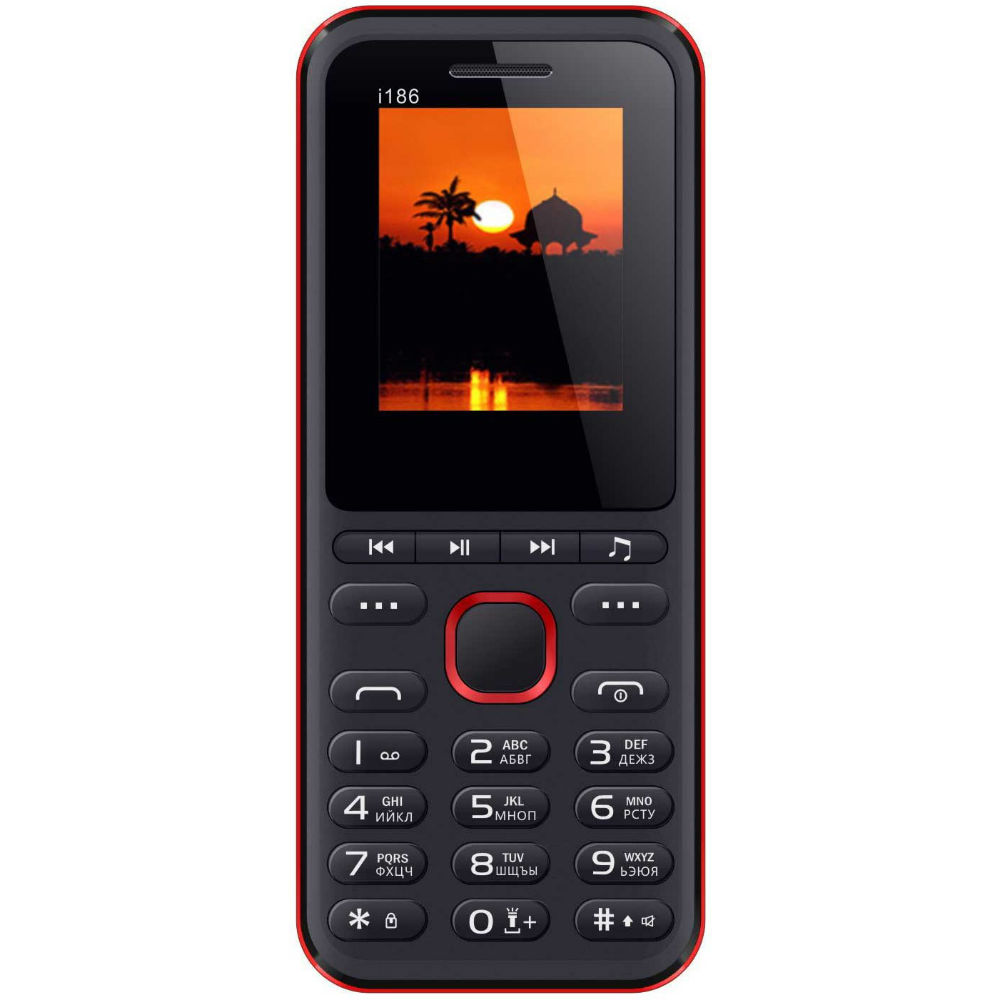 Мобільний телефон NOMI i186 Black-Red