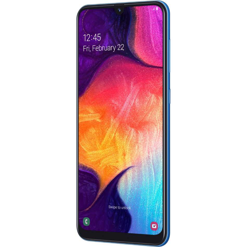 Смартфон SAMSUNG Galaxy A50 SM-A505F 4/64 Duos blue (SM-A505FZBUSEK) Діагональ дисплея 6.4