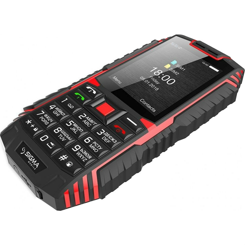 Мобильный телефон SIGMA X-treme DT68 black-red Матрица TFT